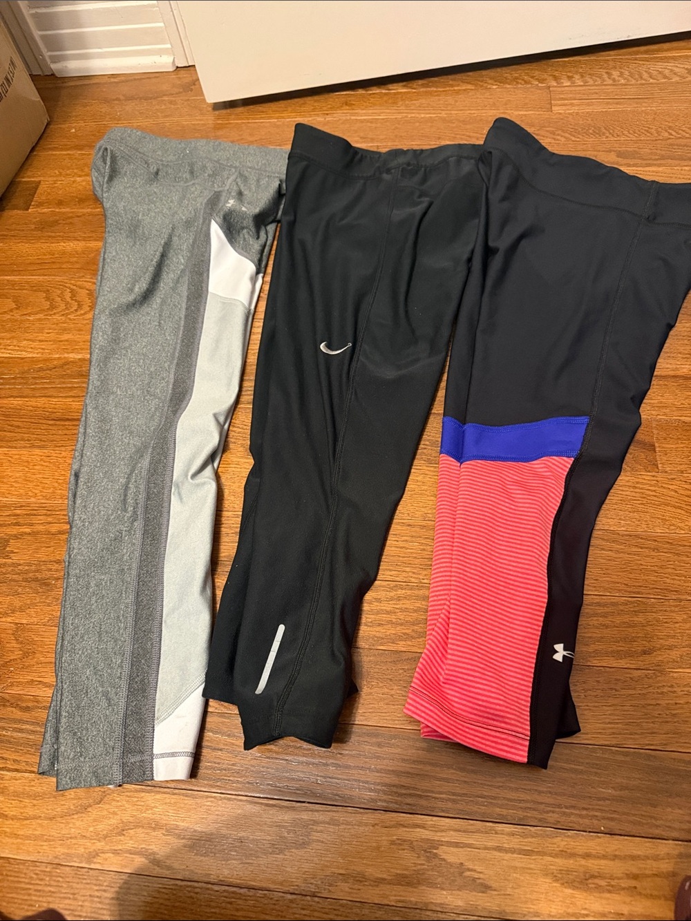 Under Armour Women’s Colorblock Athletic Leggings - Black, Gray, Pink